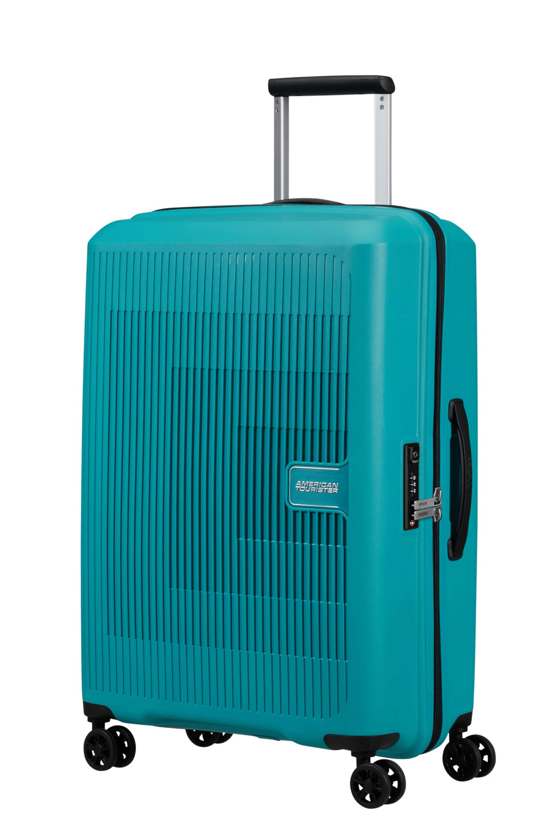 American Tourister Aerostep - Spinner M, Erweiterbarer Koffer, 67 cm, 66.5/72.5 L, Türkis (Turquoise