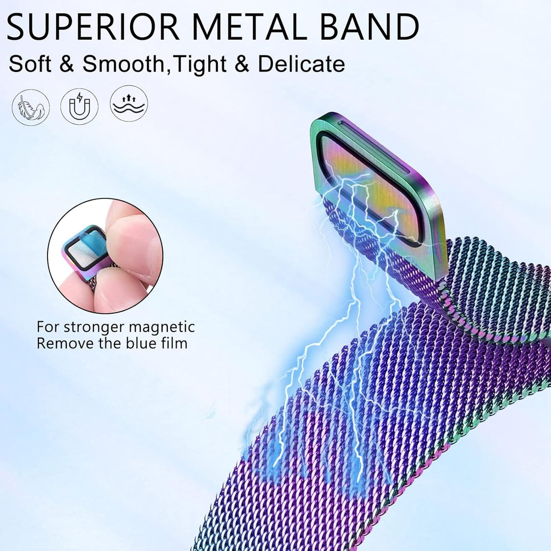 surundo Kompatibel mit Fitbit Charge 6/Fitbit Charge 5 Armband für Damen Herren, Magnetverschluss Ma