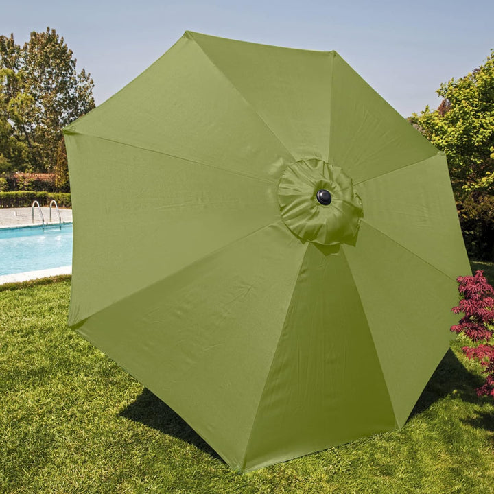 3 m Terrassenschirm Ersatzdach Dicke und stark Marktschirm Ersatzabdeckung mit 6 Rippen Outdoor Rege