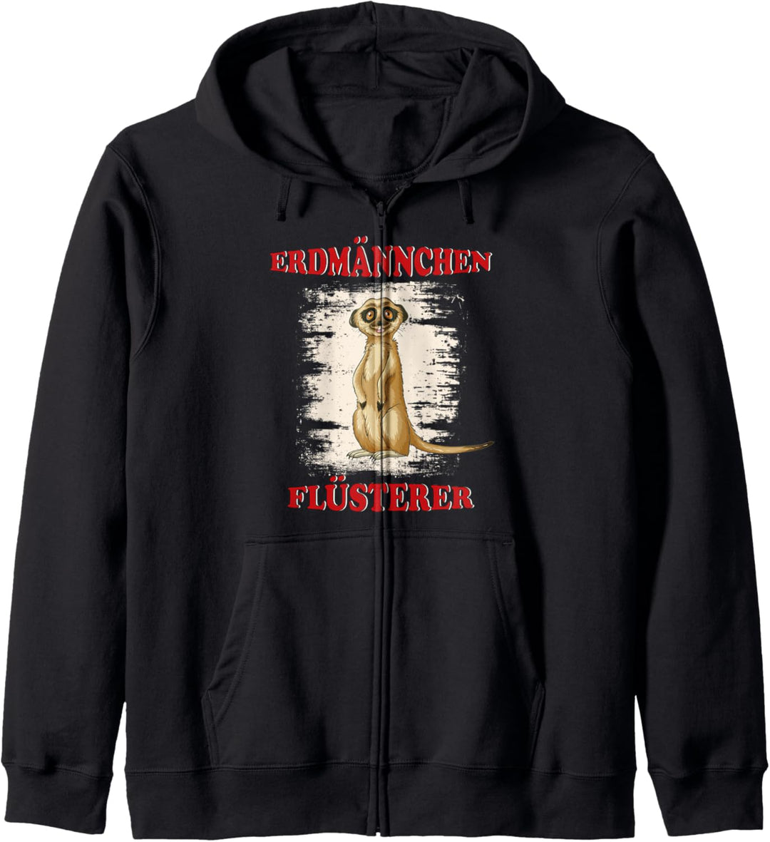Lustige Erdmännchen Whisper Animal Saver Lustige Sprüche Zoo Kapuzenjacke