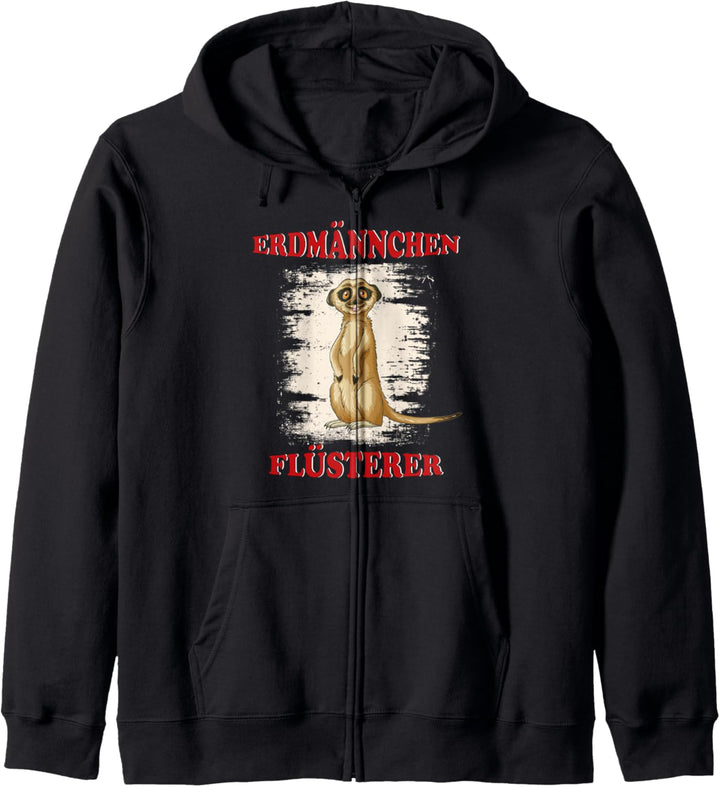 Lustige Erdmännchen Whisper Animal Saver Lustige Sprüche Zoo Kapuzenjacke