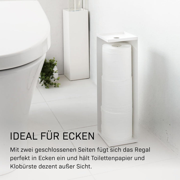 Toiletpaper Holder Closed - Tower - white Weiss, Weiss