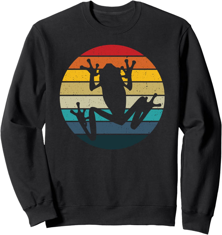 Retro sunset toad - cool herping gift Sweatshirt