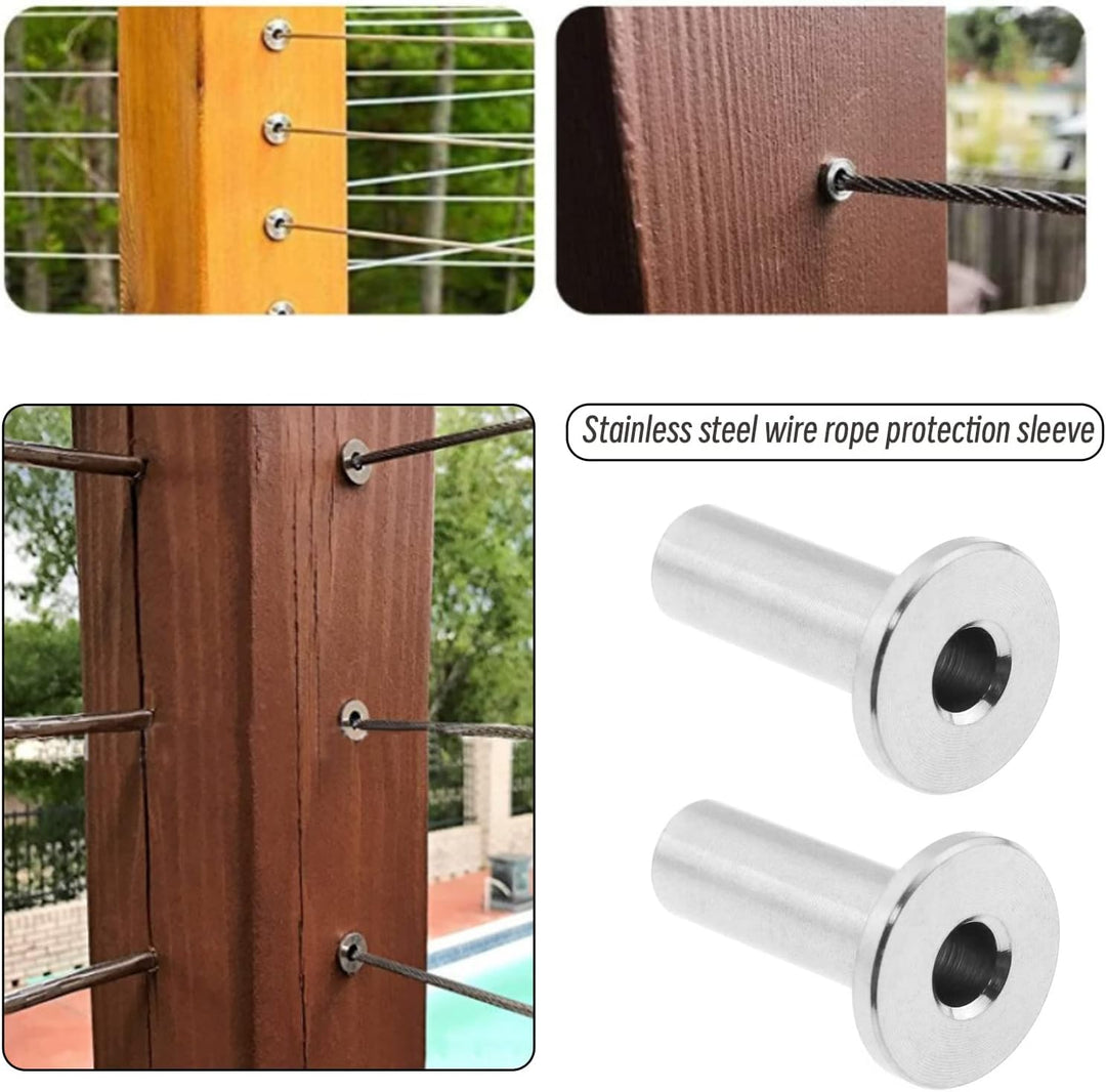Create idea 24 Stück Kabelgeländer-Schutzhüllen passend für 1/8 Zoll 5/32 Zoll 3/16 Zoll Kabelgeländ