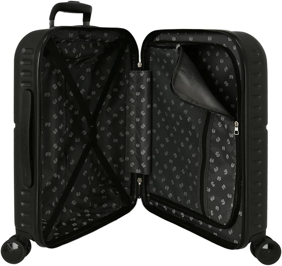 Pepe Jeans Chest Kabinentrolley, schwarz, 40 x 55 x 20 cm, starr, ABS-Verschluss, integriert, 37 l,