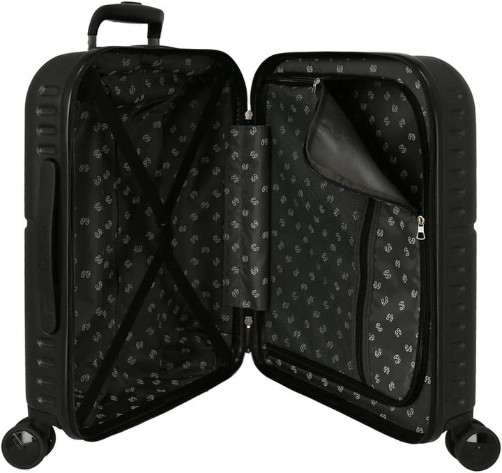 Pepe Jeans Chest Kabinentrolley, schwarz, 40 x 55 x 20 cm, starr, ABS-Verschluss, integriert, 37 l,