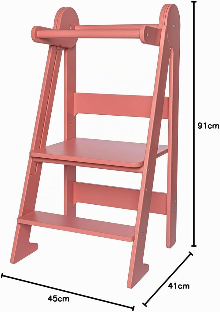 TOYBOX Lernturm Klappbar, Lernturm für Kinder, Höchste Sicherheit, Montessori Lernturm ab 1 Jahr, Kü