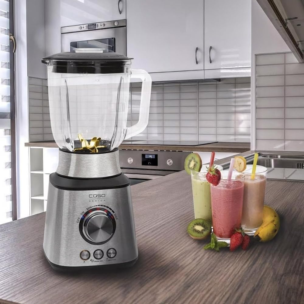 CASOMX 1000 Standmixer – 1300W Motor, 8-fach Titanmesser, 1,5L Glasbehälter – Ice Crush, Smoothie, P