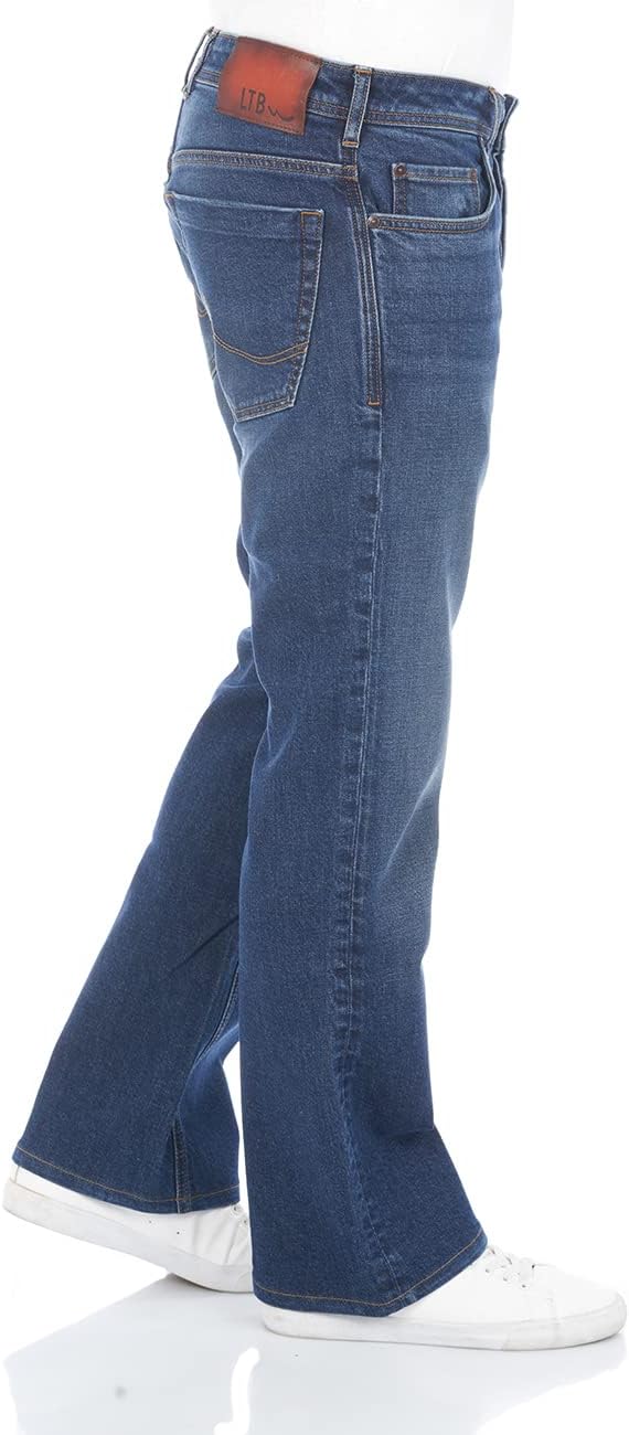 LTB Jeans Hose Herren Bootcut Timor Denim Stretch Tiefer Bund Blau Schwarz 28W - 40W 30L - 36L 28W /
