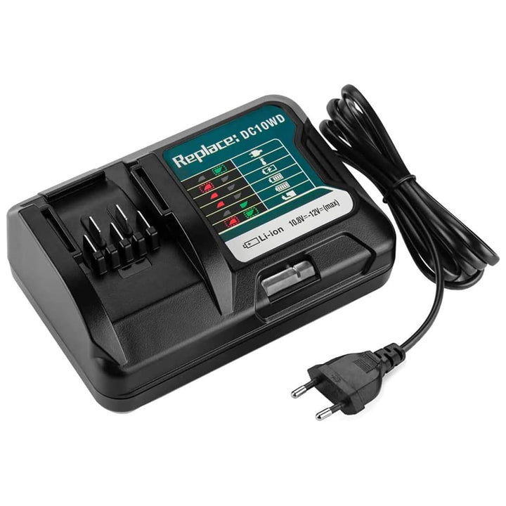 Ersatz für Makita 12V Ladegerät DC10WD DC10SB DC10WC Kompatibel mit Makita 10,8V-12V Akku BL1015 BL1