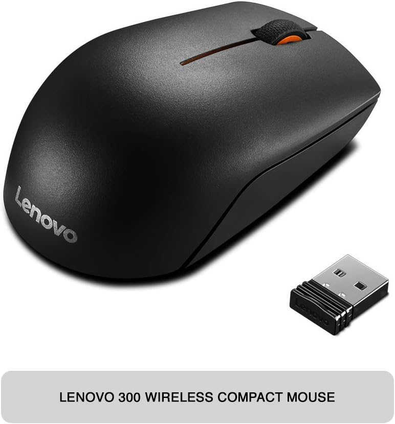 Lenovo [Maus 300 kompakte Funkmaus, Works with Chromebook (WWCB), schwarz, 32 x 56 x 98 (Packung mit