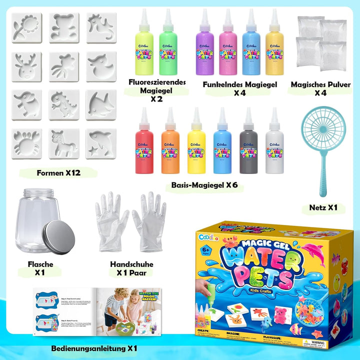 Magic Water Elf Bastelset Kinder - DIY Squishy Wasser Gel Set Basteln Mädchen Jungen Montessori Spie