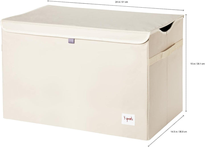 3 Sprouts Spielzeugkiste mit Deckel – Aufbewahrungsbox für Kinderzimmer, Spielzeugbox für Kinder, Sp