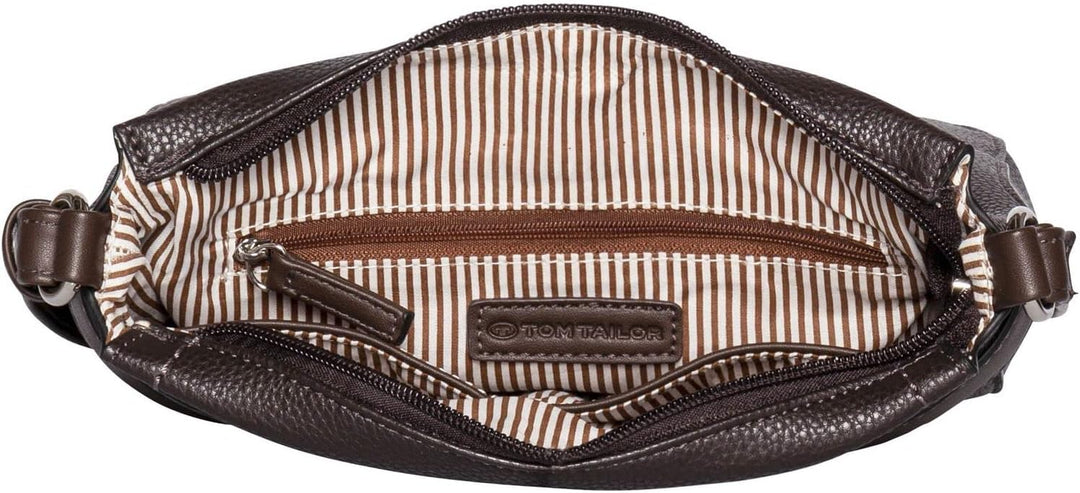TOM TAILOR bags Lilly Damen Umhängetasche Crossbody Bag 25 x 9,5 x 27 Dark Brown, 25 x 9,5 x 27 Dark