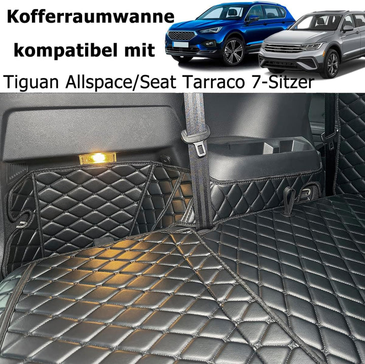 Kofferraumwanne kompatibel mit VW Tiguan Allspace/Seat Tarraco 7-Sitzer 2017-2025 | Kofferraummatte