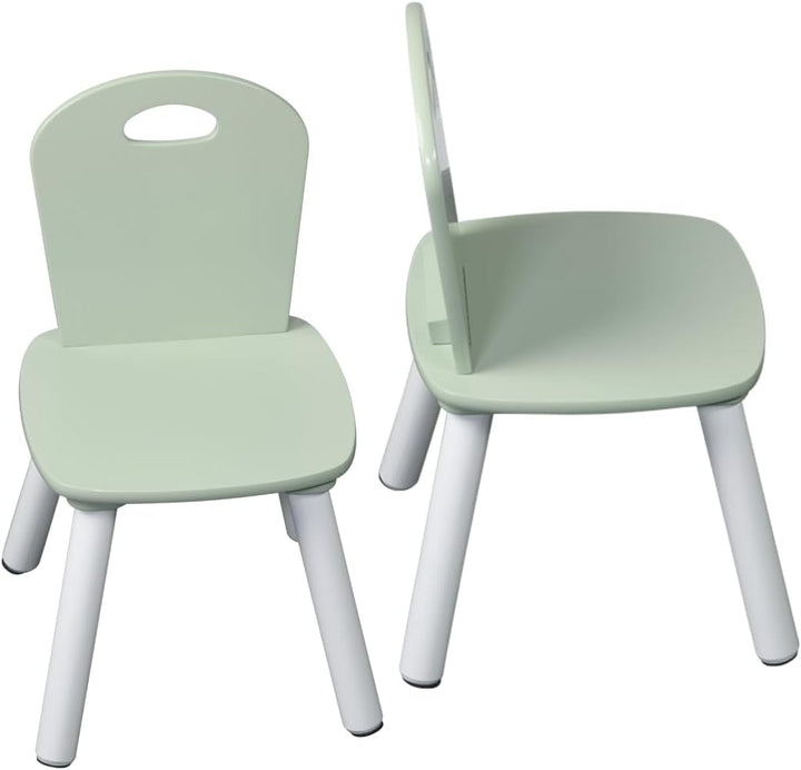 Kesper | Kindertisch mit 2 Stühlen, Weiss/Salbeigrün | 1773313 Weiss, Grün, Weiss, Grün