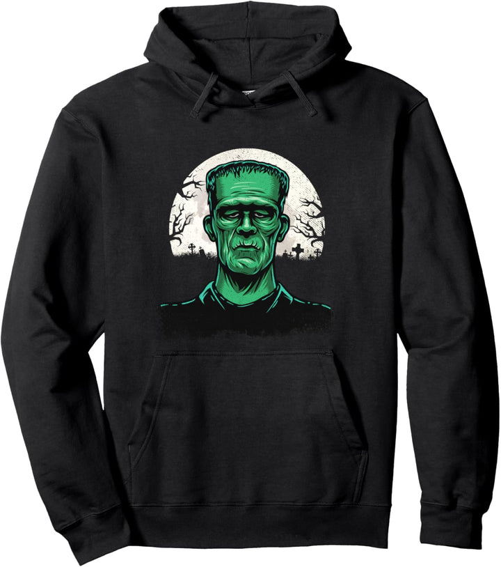 Grusel Halloween Frankenstein Shirt Monster Gesicht Munster Pullover Hoodie