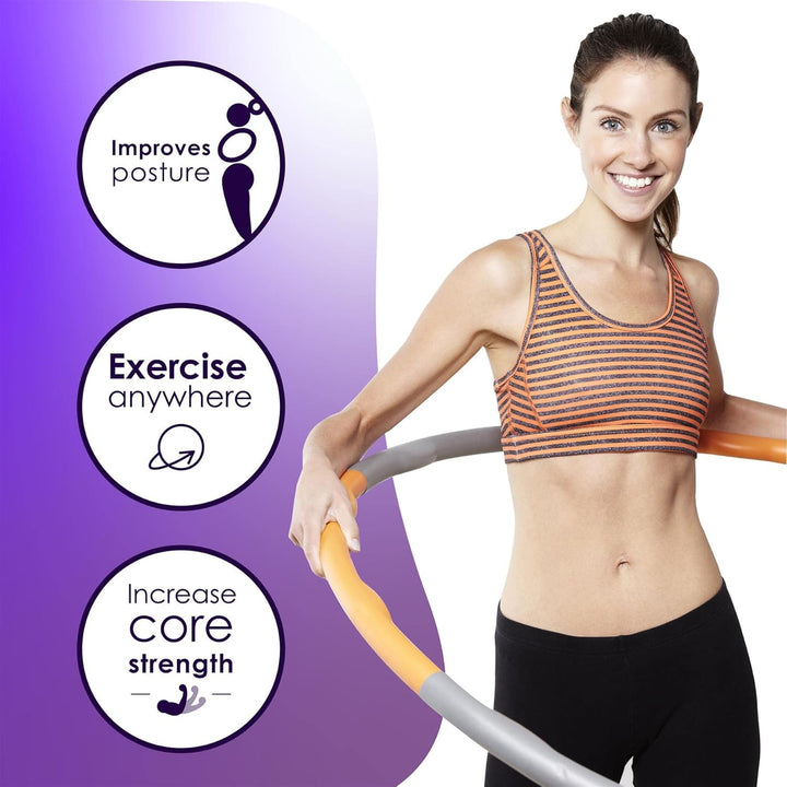 just be... Fitness Hula Hoop Reifen für Erwachsene und Jugendliche. Fitness Hula Hoop mit abnehmbare