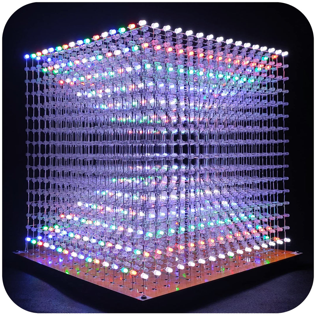 iCubeSmart 3D16MINI Led Cube Light Electronics Kit with LED 16x16x16 Electronic Learning Toy for Chi