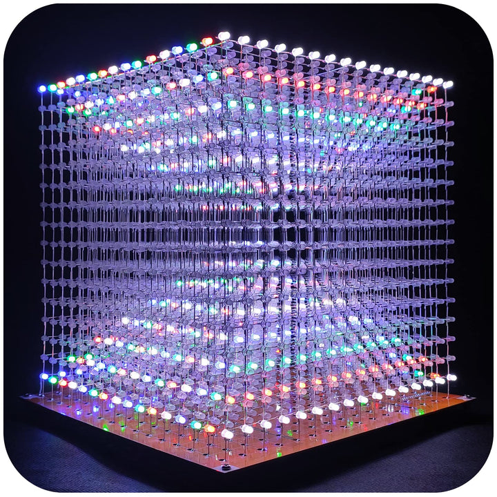 iCubeSmart 3D16MINI Led Cube Light Electronics Kit with LED 16x16x16 Electronic Learning Toy for Chi