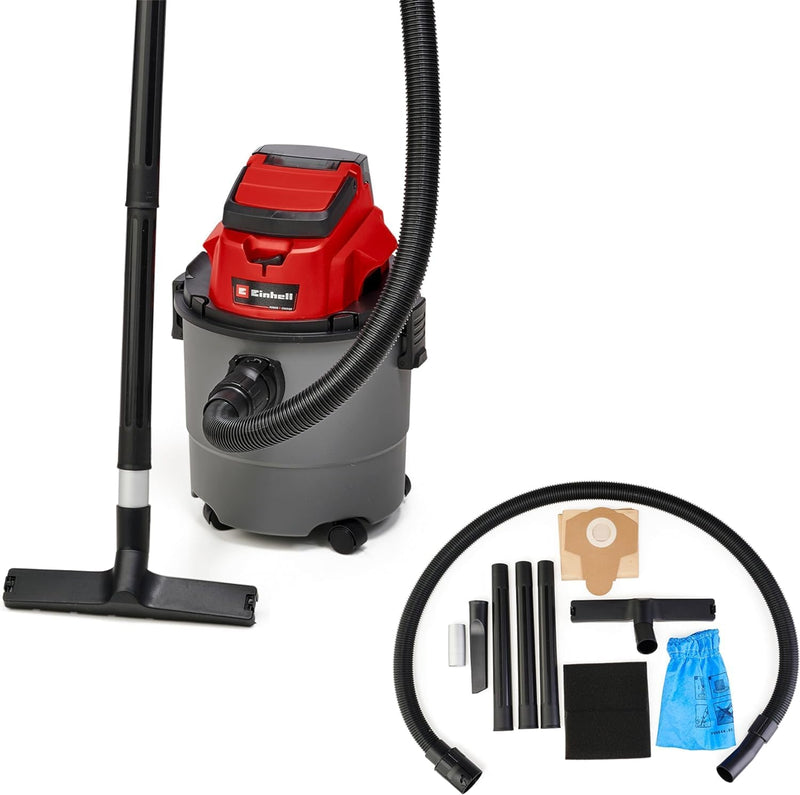 Einhell Akku-Nass-Trockensauger TC-VC 18/15 Li-Solo Power X-Change (Lithium-Ionen, Kunststoffbehälte