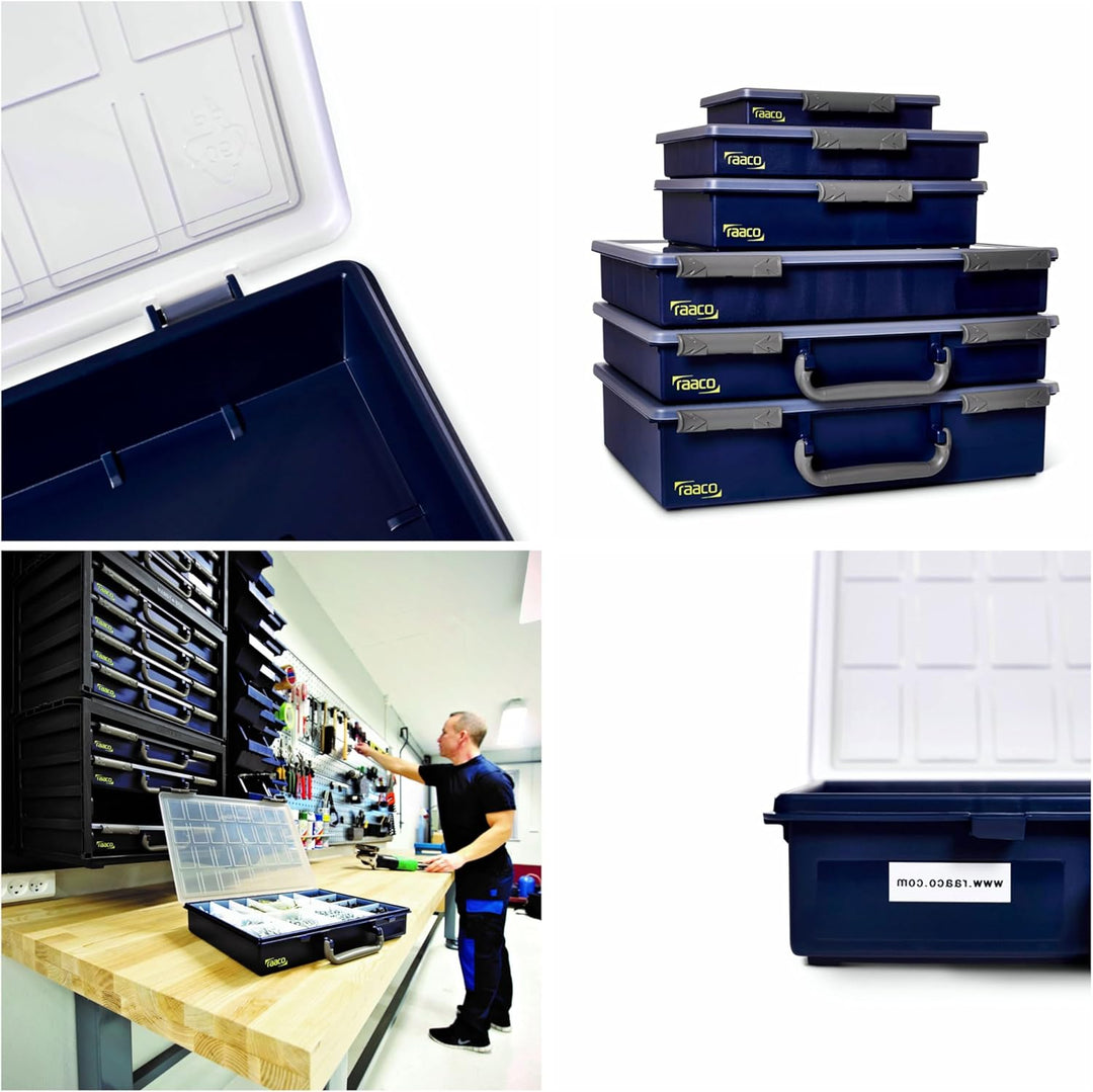 raaco Assorter 55 4x8-17: Sortierbox für Werkstatt, 17 Einsätze, Sortimentskasten & Sortierboxen für
