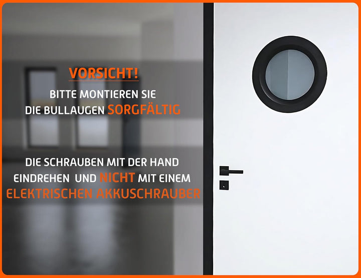 MLS Bullauge B4000, Bullauge für Türen, Robustes Aluminium, VSG-Sicherheitsglas, Passend für 40 mm S