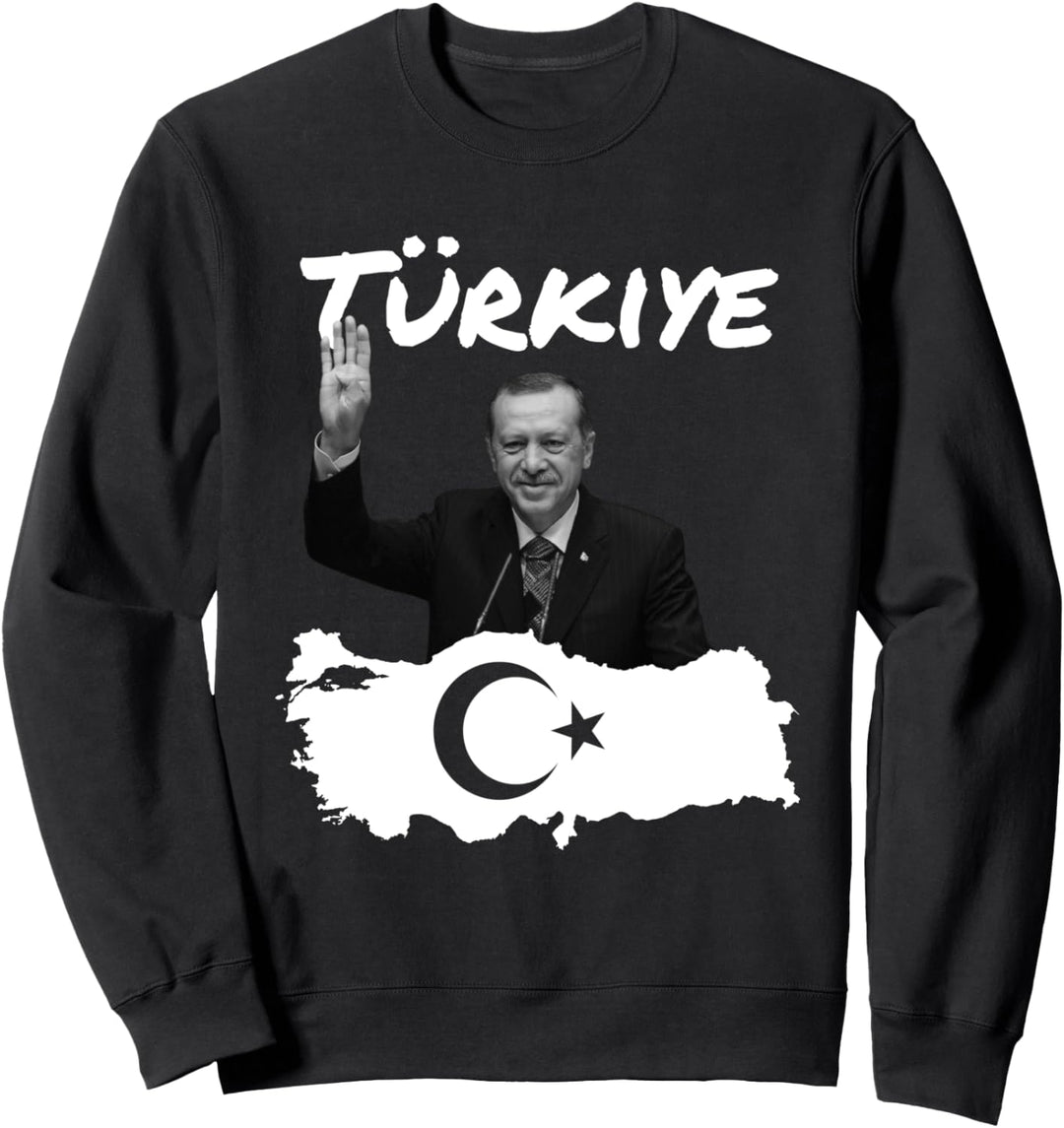 Recep Tayyip Erdogan Türkiye Rote Flagge Türkei Türkische Sweatshirt