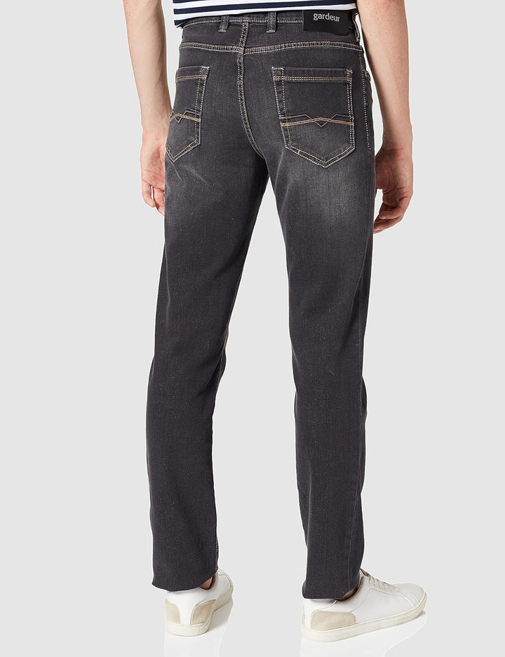 Atelier GARDEUR Herren Jeans Hose Batu Stretchdenim Blue Used 50W / 34L Anthrazit 198, 50W / 34L Ant