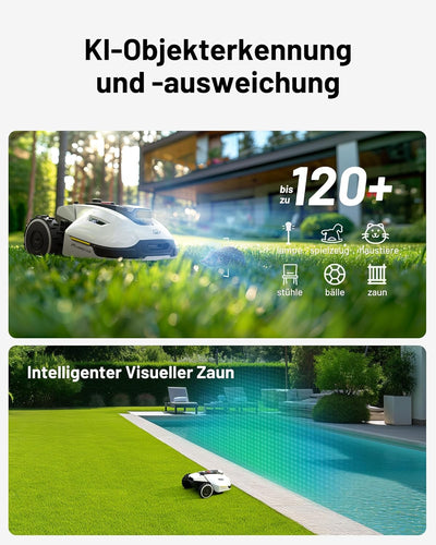 MAMMOTION YUKA 2000 Mähroboter ohne Begrenzungskabel, NetRTK+Vision, Keine RTK-Antenne erforderlich,