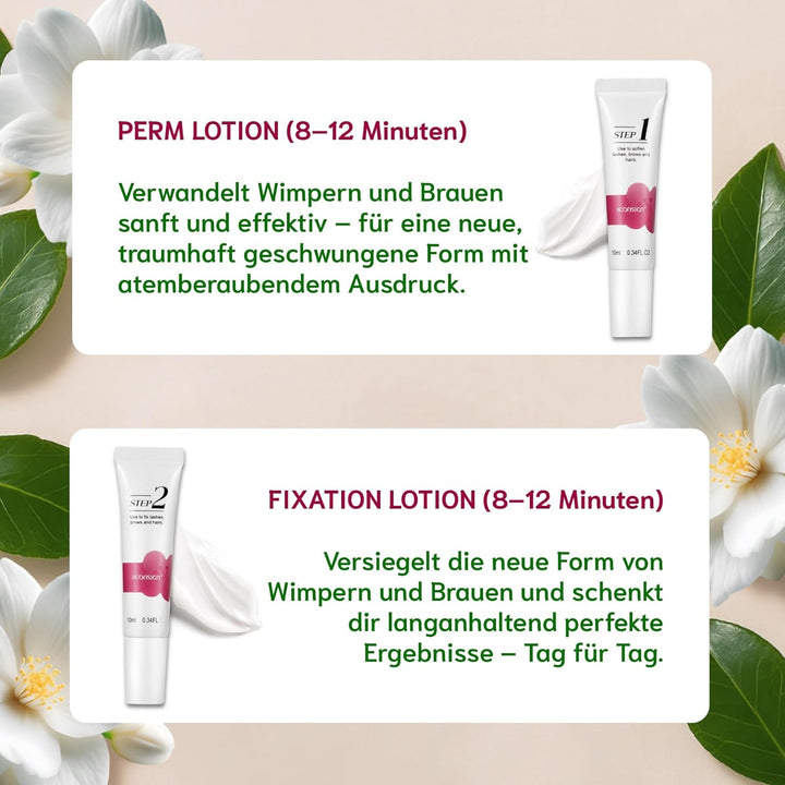P-Beauty Camellia Wimpernlifting & Augenbrauenlifting SET - vegane Formel mit Kamelienextrakt - Wimp