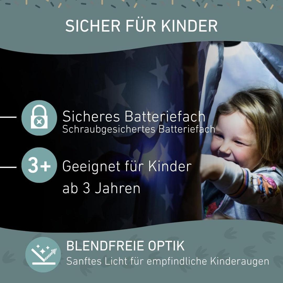 Ledlenser KIDBEAM4 Taschenlampe grün | energiesparende Batterie Led | 4 Farbmodi und Blinkfunktion |