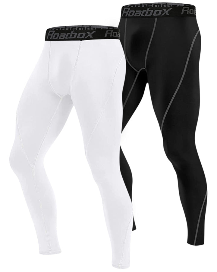 Roadbox Kompressionshose Herren Laufhose Lang für Sport, Training, Fitness, Radfahren, Yoga, Wandern