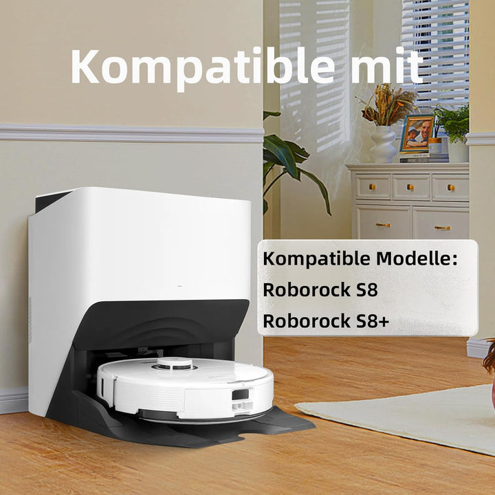 17 Stück Zubehör für Roborock S8 / S8+ Saugroboter mit 2 Hauptbürste 4 Wischtücher 4 Filter 6 Seiten