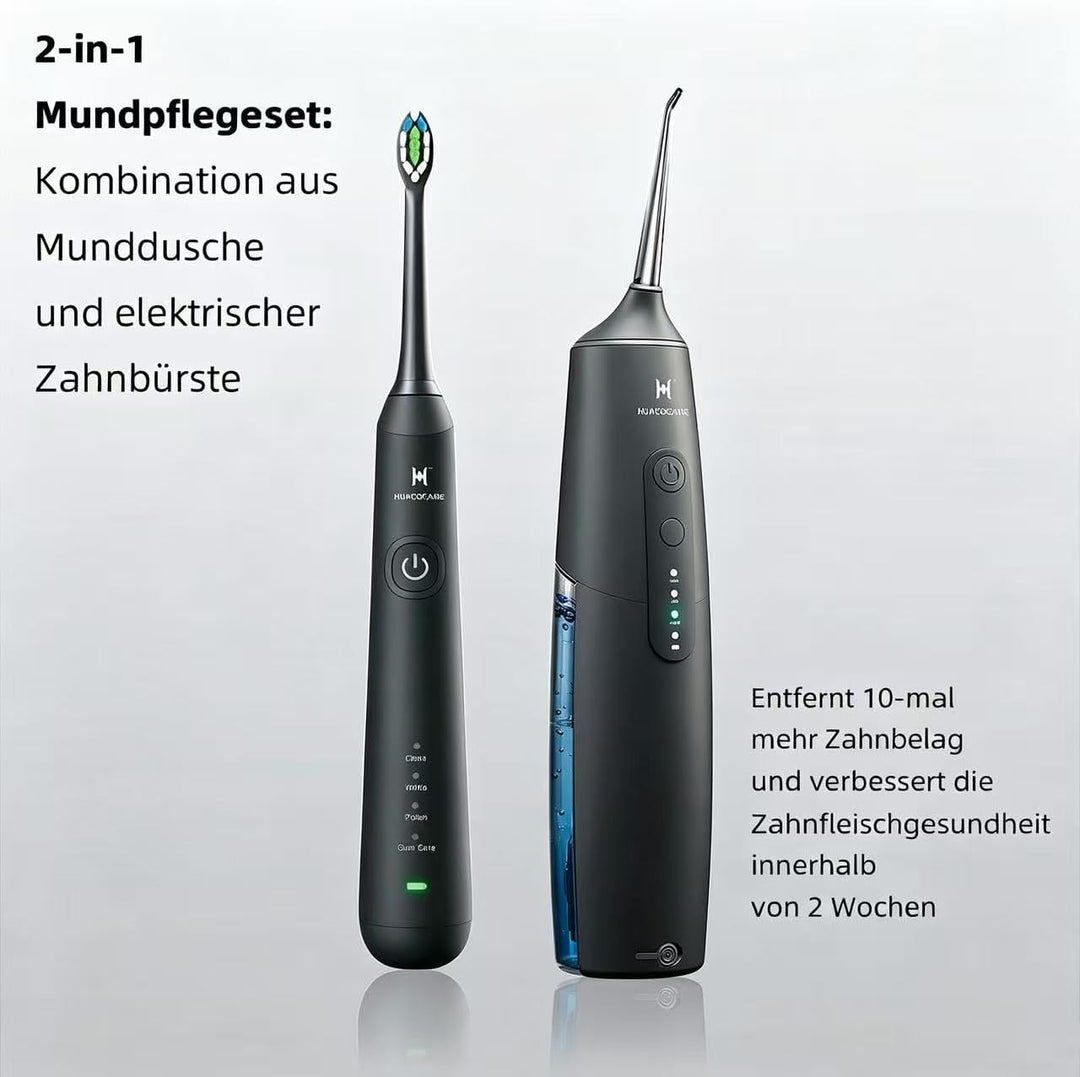 2-1 Mundreinigungsset, Wasser-Zahnseide und elektrische Zahnbürste, Bürsten und Zahnseide, für Zahnr