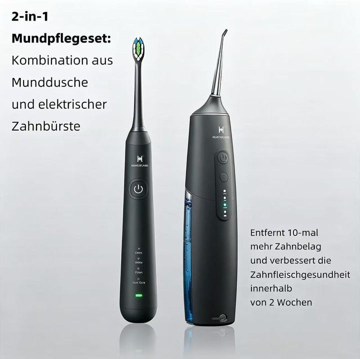 2-1 Mundreinigungsset, Wasser-Zahnseide und elektrische Zahnbürste, Bürsten und Zahnseide, für Zahnr