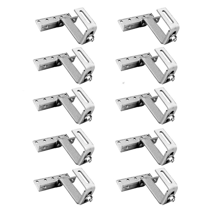10 Stk. Offgridtec© Edelstahl Dachhaken 3-fach verstellbar Dachziegel Frankfurter Pfanne, 10 Stk.