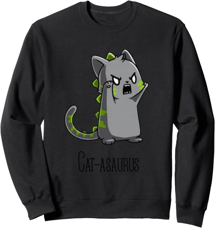 Catasaurus Kitten Kitty Dinosaur T-Rex Dino Funny Cat Lovers Sweatshirt