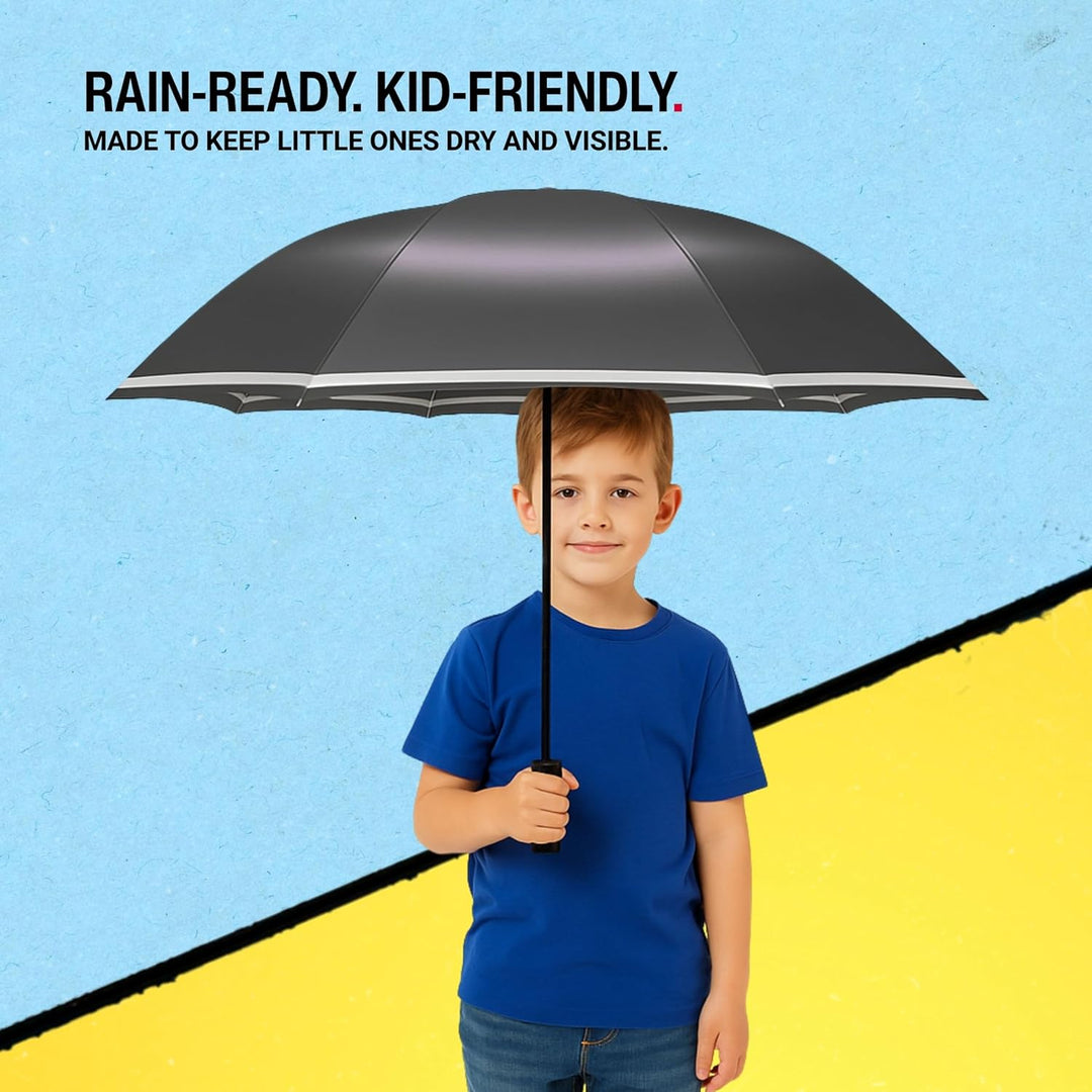 Knirps Rookie manual - Kinderregenschirm black Schwarz, Schwarz