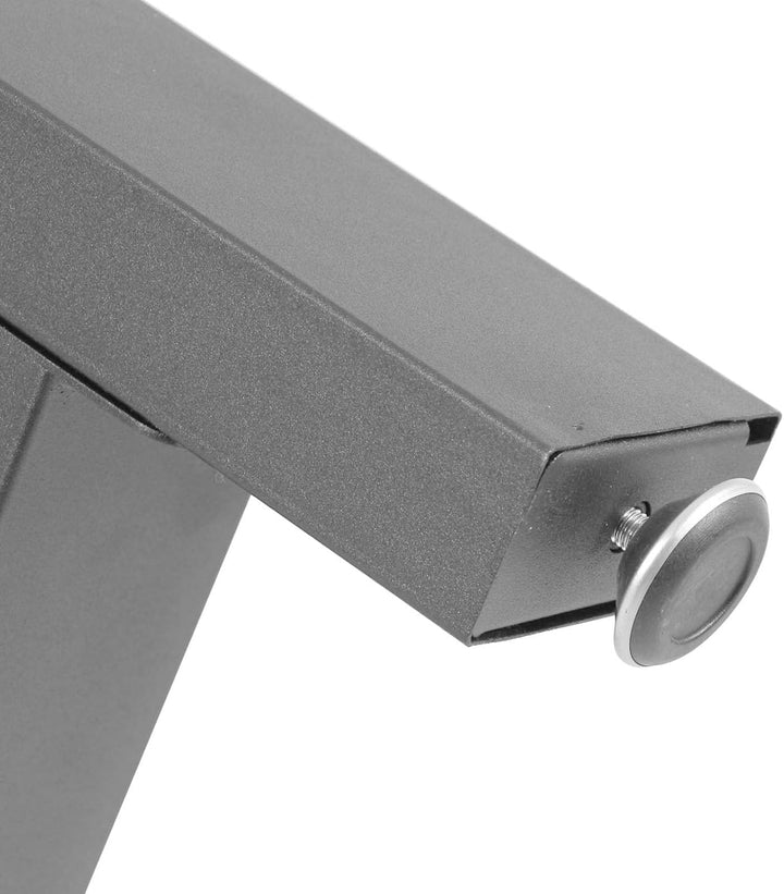 Wiltec Tischkufen Tischbeine aus Vierkantprofilen 64x40 cm grau pulverbeschichtet Tischgestell Tisch