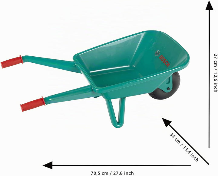 Theo Klein 2770 Bosch Garten Schubkarre I Stabile und hochwertige Kinder-Schubkarre I Masse: 70,5 cm