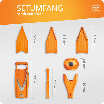 Börner V5 PowerLine Gemüsehobel Plus Set (7-tlg.) • Gemüseschneider (V-Hobel) für Obst & Gemüse + ex