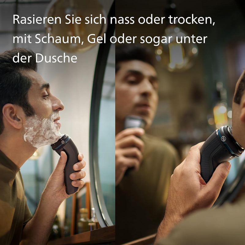 Philips Shaver Series 3000 – Elektrischer Nass- und Trockenrasierer für Männer, mit SkinProtect-Tech