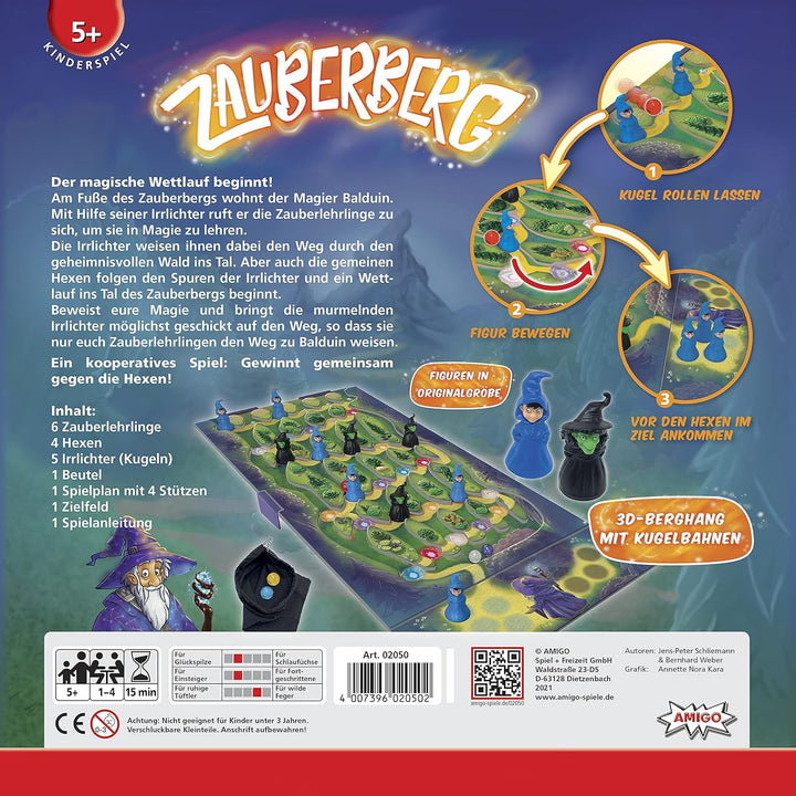 AMIGO 02050 – Zauberberg, Kinderspiel des Jahres 2022 & Spiel + Freizeit 1700 Halli Galli. Auf die G