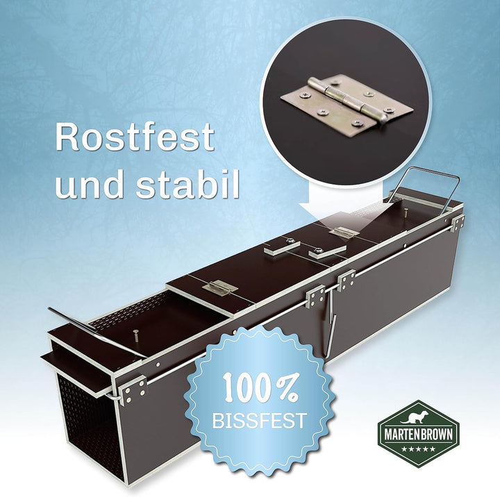 Martenbrown® Kleintierfalle 80cm I Dient auch als Katzenfalle I Kleintier Kastenfalle I Lebendfalle