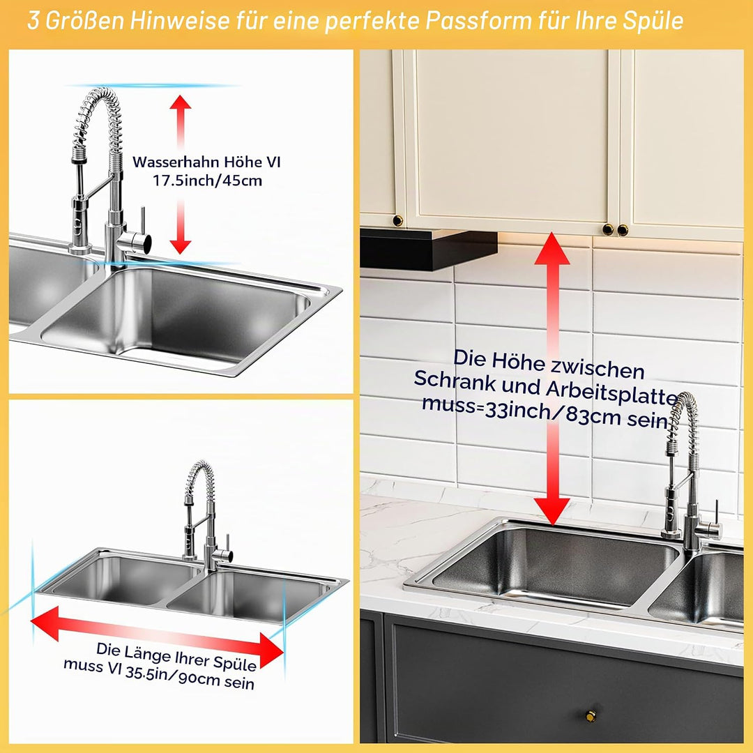 ADBIU Abtropfgestell für die Spüle, ausziehbare Höhe und Länge, Snap-On-Design, 2 Ebenen, grosses Ge