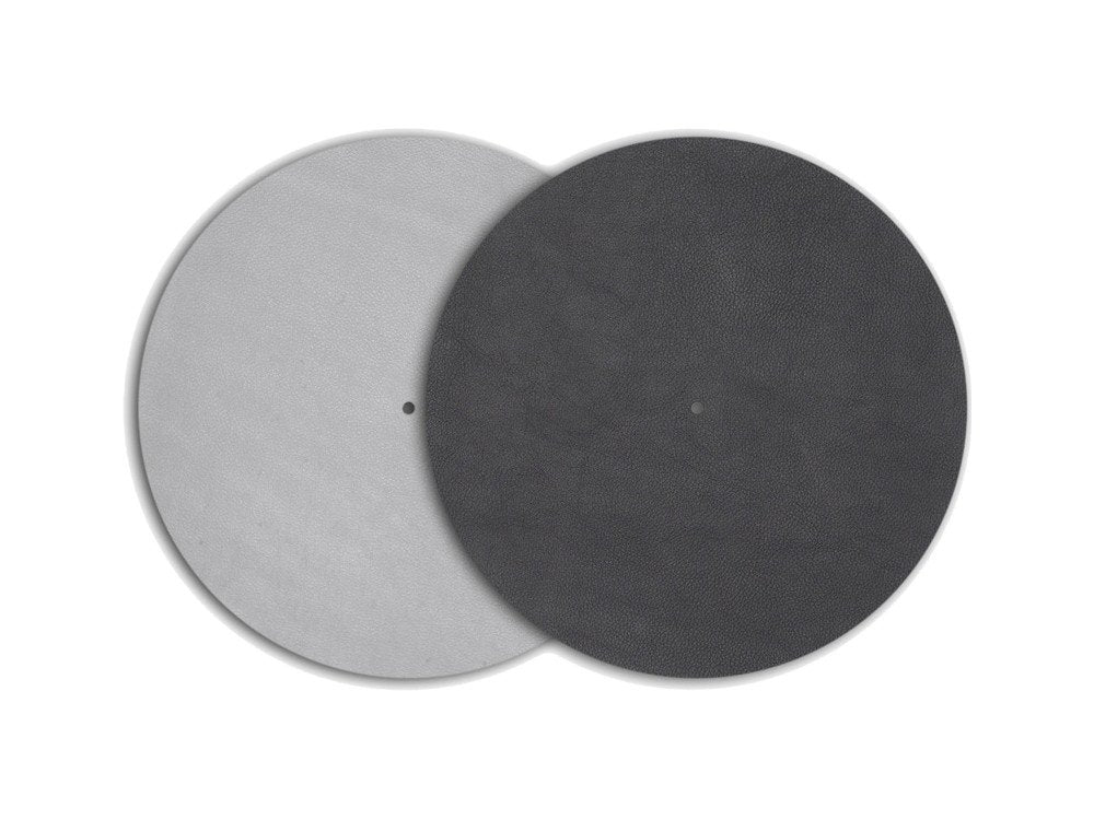 Pro-Ject Leather it, Plattentellerauflage aus Leder (Grau) Grau Single, Grau Single