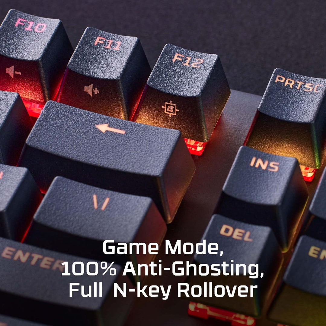 HYPERX Alloy Origins PBT-Mechanische Gaming Tastatur, PBT Keycaps, Tastenkappen, RGB, Mechanische Sw