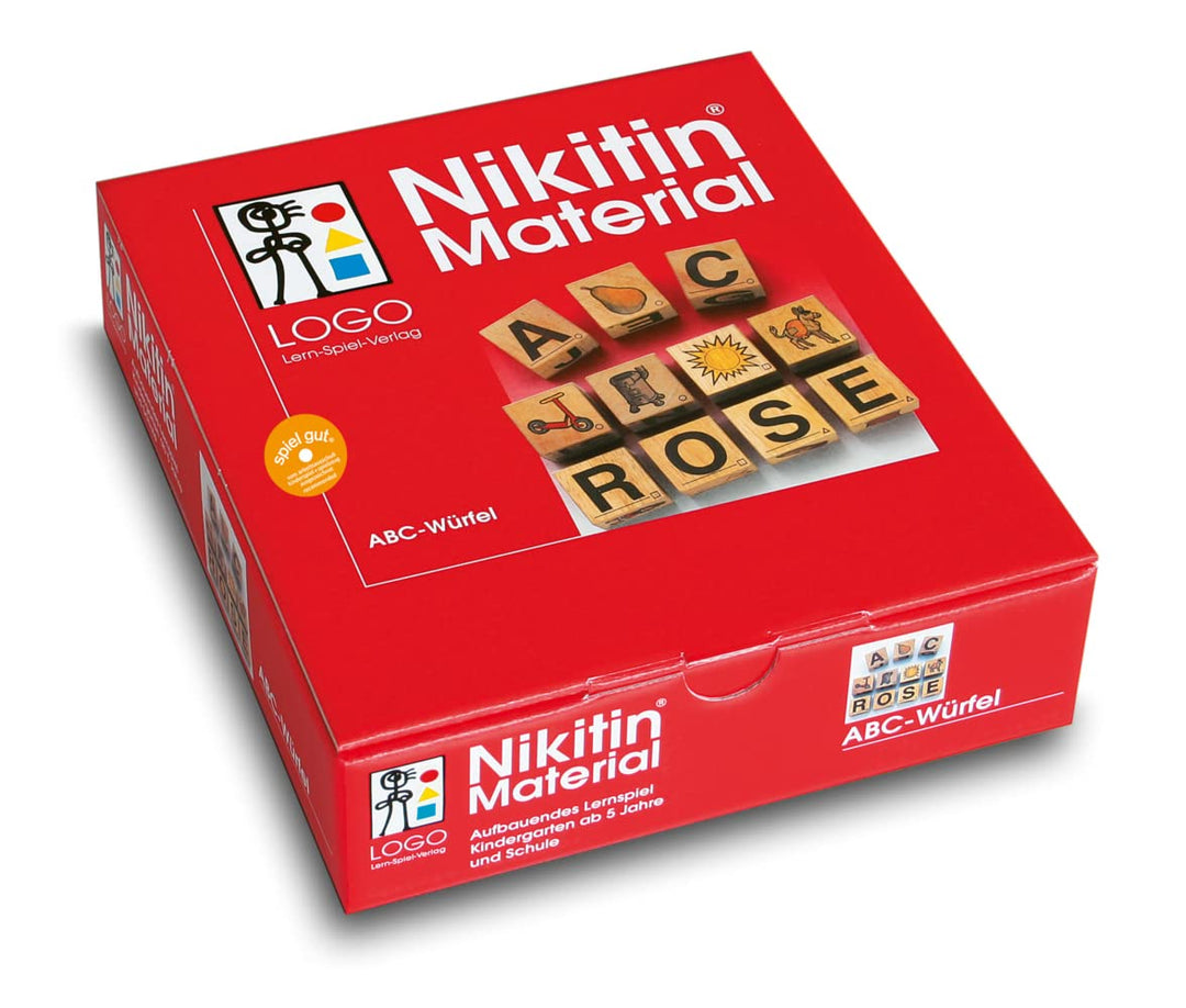 Unbekannt Logo Lern-Spiel-Verlag, Nikitin-Material zur Frühförderung, ABC-Würfel. Nr.3007,White, 19.