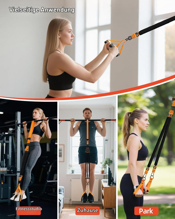 Abahub Klimmzugband Set Klimmzughilfe Widerstandsbänder Pull UP Band für Klimmzüge, Training zu Haus